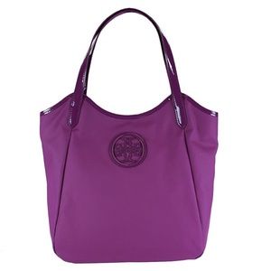 Tory Burch Dipped Canvas Stacked Logo Tote